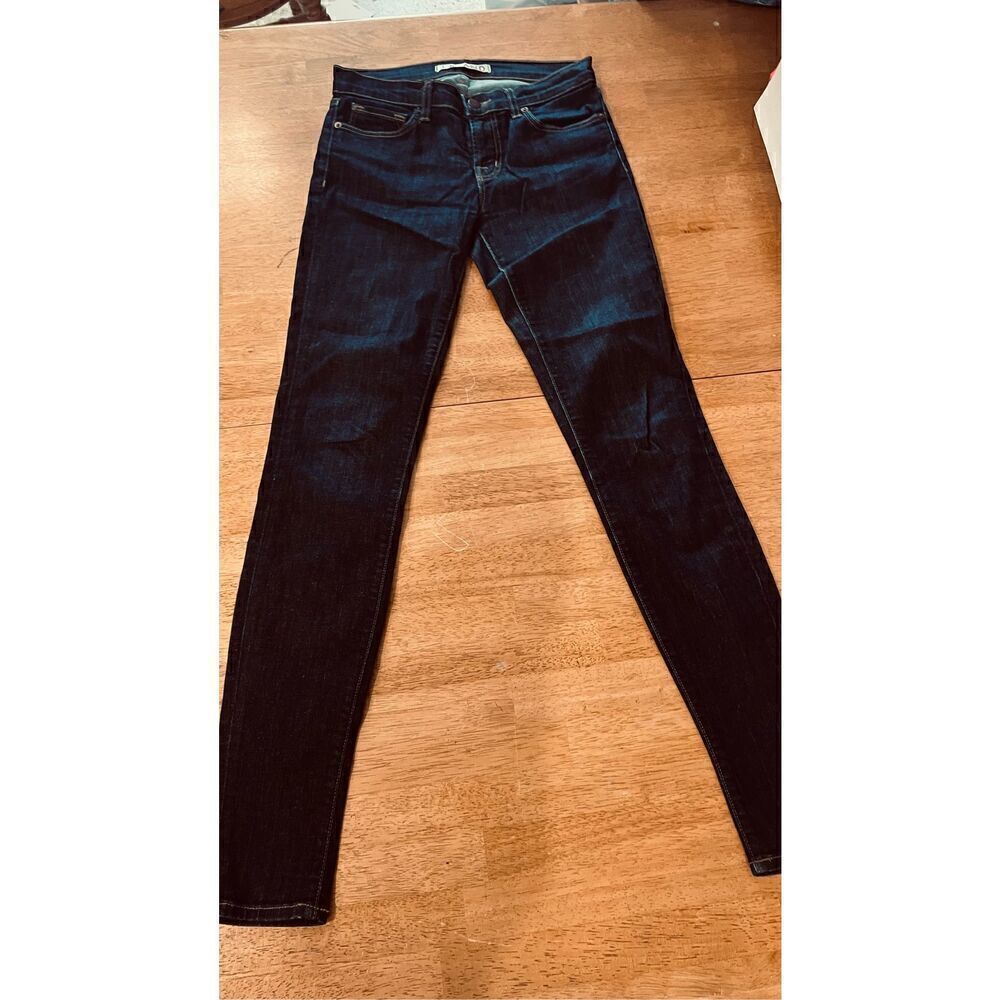 J. BRAND DARK BLUE SKINNY PENCIL JEANS SIZE 25